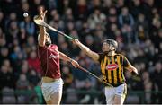 8 March 2015; Gearoid McInerney, Galway, in action against Walter Walsh, Kilkenny. Allianz Hurling League, Division 1A, Round 3, Galway v Kilkenny, Pearse Stadium, Galway. Picture credit: Ray Ryan / SPORTSFILE