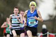 7 March 2015; Kevin Mulcaire, St Flannan's, Ennis, on his way to winning the Senior Boy's race during the GloHealth All Ireland Schools Cross Country Championships. Clongowes Wood College, Co. Kildare. Picture credit: Ramsey Cardy / SPORTSFILE