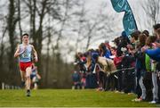 7 March 2015; Darragh McElhinney, Col Pobail B'trai, Munster, on his way to winning the Junior Boy's race during the GloHealth All Ireland Schools Cross Country Championships. Clongowes Wood College, Co. Kildare. Picture credit: Ramsey Cardy / SPORTSFILE