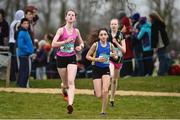 7 March 2015; Jennifer Cotter, Coachford College, during the Junior Girls race at the GloHealth All Ireland Schools Cross Country Championships. Clongowes Wood College, Co. Kildare. Picture credit: Ramsey Cardy / SPORTSFILE