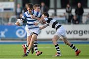 8 March 2015; Liam McMahon, Blackrock College, is tackled by David Hawkshaw, Belvedere College. Bank of Ireland Leinster Schools Junior Cup, Semi-Final, Belvedere College v Blackrock College, Donnybrook Stadium, Donnybrook, Dublin. Picture credit: Cody Glenn / SPORTSFILE