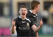 9 March 2015; Alan Tynan, Cistercian College Roscrea, celebrates after the game. Bank of Ireland Leinster Schools Senior Cup, Semi-Final Replay, Cistercian College Roscrea v Newbridge College. Donnybrook Stadium, Donnybrook, Dublin. Picture credit: Piaras Ó Mídheach / SPORTSFILE