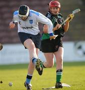 17 February 2008; Valarie Reaney, Dublin Institute of Technology, in action against Maria Jordan, Queens University Belfast. Purcell Cup Final, Queens University Belfast v Dublin Institute of Technology, Pearse Stadium, Galway. Photo by Sportsfile