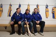 18 February 2008; At the AIB Club Championship Semi-Final Press Conference in Portumna clubhouse are, from left, Damien Hayes, captain Ollie Canning and Joe Canning. Portumna will take on Loughmore-Castleiney in the AIB Club Hurling Championship semi-final in Limerick on February 24th. Portumna Clubhouse, Co. Galway. Photo by Sportsfile  *** Local Caption ***