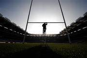 22 February 2008; Groundsman Paddy Newman during work at Croke Park before the RBS Six Nations game between Ireland and Scotland on Saturday. Croke Park, Dublin. Picture credit; David Maher / SPORTSFILE