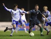 19 February 2008; Shaun Timmins, Republic of Ireland, in action against Juuso Nissinen, Finland. Under 17 Friendly, Republic of Ireland v Finland, Buckley Park, Kilkenny. Picture credit; Matt Browne / SPORTSFILE