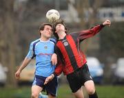 20 February 2008; Fran Moran, left, UCD, in action against Colin Hyland. Trinity College. Annual Colours match, Trinity College v Univeristy College Dublin, College Park, Trinity College, Dublin. Picture credit; Caroline Quinn / SPORTSFILE