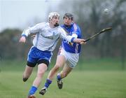 20 February 2008; Peter Kelly, DIT, in action against Kevin Moran, Waterford IT. Ulster Bank Fitzgibbon Cup Quarter-Final , Waterford IT v Dublin Institute of Technology, Ballygunner GAA grounds, Waterford. Picture credit; Matt Browne / SPORTSFILE