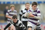 20 February 2008; Nicholas McCarthy, Clongowes Wood College, escapes the tackle of Brian Moylotte, Cistercian College Roscrea. Leinster Schools Junior Cup Semi-Final, Cistercian College Roscrea v Clongowes Wood College, Donnybrook, Dublin. Picture credit; Stephen McCarthy / SPORTSFILE