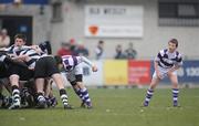 20 February 2008; Fintan Brown, Clongowes Wood College, keeps a close eye on the scrum. Leinster Schools Junior Cup Semi-Final, Cistercian College Roscrea v Clongowes Wood College, Donnybrook, Dublin. Picture credit; Stephen McCarthy / SPORTSFILE