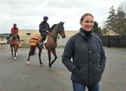 21 February 2008; Racehorse trainer Frances Crowley pictured in her yard. Clifton Lodge, Ballysax, The Curragh, Co. Kildare. Picture credit: Brendan Moran / SPORTSFILE