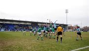 21 February 2008; A general view of the action at Donnybrook Rugby Ground. Leinster Schools Junior Cup semi-final, St Michael's v Gonzaga College, Donnybrook, Co. Dublin. Picture credit; Stephen McCarthy / SPORTSFILE *** Local Caption ***