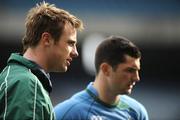 22 February 2008; Ireland wingers Tommy Bowe, left, and Rob Kearney during the team captain's run ahead of their RBS Six Nations game with Scotland on Saturday. Ireland team captain's run, Croke Park, Dublin. Picture credit: Brendan Moran / SPORTSFILE