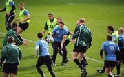 22 February 2008; Ireland captain Brian O'Driscoll, centre, in action during the team captain's run ahead of their RBS Six Nations game with Scotland on Saturday. Ireland team captain's run, Croke Park, Dublin. Picture credit: Brendan Moran / SPORTSFILE