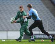 22 February 2008; Ireland's Eoin Reddan, left, and Ronan O'Gara in action during the team captain's run ahead of their RBS Six Nations game with Scotland on Saturday. Ireland team captain's run, Croke Park, Dublin. Picture credit: Caroline Quinn / SPORTSFILE