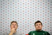 22 February 2008; Ireland head coach Eddie O'Sullivan and captain Brian O'Driscoll during a press conference of ahead of their RBS Six Nations game with Scotland on Saturday. Ireland rugby squad press conference, Croke Park, Dublin. Picture credit: Brendan Moran / SPORTSFILE