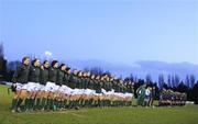 22 February 2008; A general view of the side's lined up for the National Anthems ahead of the game. Women's Six Nations Rugby Championship, Ireland v Scotland, Templeville Road, Dublin. Picture credit: Stephen McCarthy / SPORTSFILE