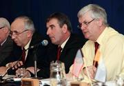 23 February 2008; Secretary Danny Murphy, left, with Chairman Tom Daly, centre, and vice President Aogan Farrell during the Ulster Council Convention. Ulster Council Convention, Canal Court Hotel, Newry, Co. Down. Picture credit; Oliver McVeigh / SPORTSFILE