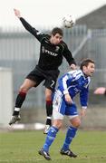 23 February 2008; Sean Ward, Glentoran, in action against Chris Morgan, Newry City. Carnegie Premier league, Newry City v Glentoran, The Showgrounds, Newry, Co. Down. Picture credit; Oliver McVeigh / SPORTSFILE