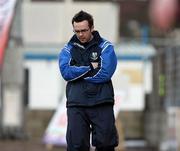 23 February 2008; Newry City manager Gerry Flynn in a dejected mood near the end of the game. Carnegie Premier league, Newry City v Glentoran, The Showgrounds, Newry, Co. Down. Picture credit; Oliver McVeigh / SPORTSFILE
