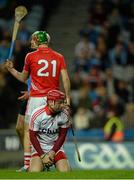 7 March 2015; Anthony Nash, Cork, reacts after picking up a hand injury. Allianz Hurling League, Division 1A, Round 3, Dublin v Cork. Croke Park, Dublin. Picture credit: Piaras Ó Mídheach / SPORTSFILE