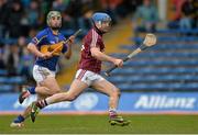 22 February 2015; Andrew Smith, Galway, gets past Cathal Barrett, Tipperary. Allianz Hurling League, Division 1A, Round 2, Tipperary v Galway. Semple Stadium, Thurles, Co. Tipperary. Picture credit: Piaras Ó Mídheach / SPORTSFILE