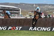 10 March 2015; Un De Sceaux, with Ruby Walsh up, jumps the last on the way to winning the Arkle Challenge Trophy. Cheltenham Racing Festival 2015, Prestbury Park, Cheltenham, England. Picture credit: Ramsey Cardy / SPORTSFILE