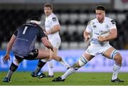 27 February 2015; Dominic Ryan, Leinster, in action against Ryan Bevington, Ospreys. Guinness PRO12, Round 16, Ospreys v Leinster. Liberty Stadium, Swansea, Wales. Picture credit: Stephen McCarthy / SPORTSFILE