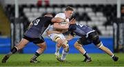 27 February 2015; Dan Leavy, Leinster, is tackled by Dimitri Arhip, left, and Scott Otten, Ospreys. Guinness PRO12, Round 16, Ospreys v Leinster. Liberty Stadium, Swansea, Wales. Picture credit: Stephen McCarthy / SPORTSFILE