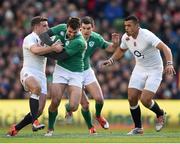 1 March 2015; Jared Payne, Ireland, is tackled by George Ford, England. RBS Six Nations Rugby Championship, Ireland v England. Aviva Stadium, Lansdowne Road, Dublin. Picture credit: Stephen McCarthy / SPORTSFILE