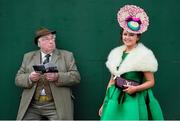 11 March 2015; Racegoers Jennifer Wrynne, from Mohill, Co. Leitrim, and Derek Duncan, from Bedford, at the day's races. Cheltenham Racing Festival 2015, Prestbury Park, Cheltenham, England. Picture credit: Ramsey Cardy / SPORTSFILE