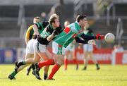 24 February 2008; Martin Wynne, Ballina Stephenites, in action against James Masers and Darragh Breen, left, Nemo Rangers. AIB All-Ireland Club Football semi-final, Ballina Stephenites v Nemo Rangers, Cusack Park, Ennis, Co. Clare. Picture credit; Pat Murphy / SPORTSFILE
