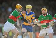 24 February 2008; Mike Gill, Portumna, in action against Paul Brennan, left, and Noel McGrath, Loughmore-Castleiney. AIB All-Ireland Club Hurling semi-final, Portumna v Loughmore-Castleiney, Gaelic Grounds, Limerick. Picture credit; Brendan Moran / SPORTSFILE