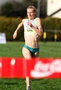 24 February 2008; Maria McCambridge, Ireland, approaches the finish line to win the Coca Cola 39th Ras na hEireann 2008 International Womans Race. St. Fechin's GAA Grounds, Beaulieu Road, Termonfechin, Louth. Picture credit; Tomas Greally / SPORTSFILE