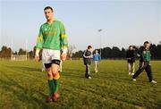 17 February 2008; Young Meath fans follow Meath's Mark Ward after the match. Allianz National Football League, Division 2, Round 2, Roscommon v Meath, St. Brigid's, Kiltoom, Co. Roscommon. Picture credit; Brian Lawless / SPORTSFILE