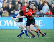 26 February 2008; Maurice Walsh, St Mary's College, is tackled by Chris O'Brien, CBC Monkstown. Leinster Schools Senior Cup Semi-Final, St Mary's College v CBC Monkstown, Donnybrook, Co. Dublin. Picture credit; Caroline Quinn / SPORTSFILE
