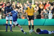 26 February 2008; Darragh Fitzgerald, St Mary's College, kicks a conversion. Leinster Schools Senior Cup Semi-Final, St Mary's College v CBC Monkstown, Donnybrook, Co. Dublin. Picture credit; Caroline Quinn / SPORTSFILE