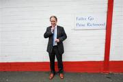 27 February 2008; Brian Kerr, director of football at St. Patrick's Athletic, adjust's his tie after a press conference. St. Patrick's Athletic Press Conference, Stadium of Light, Inchicore. Picture credit; David Maher / SPORTSFILE