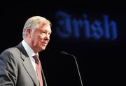 27 February 2008; Manchester United manager Sir Alex Ferguson speaking at the Irish Examiner National Junior Sports Stars Awards, Round Room, Mansion House, Dublin. Picture credit; Brendan Moran / SPORTSFILE