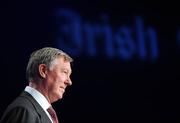 27 February 2008; Manchester United manager Sir Alex Ferguson speaking at the Irish Examiner National Junior Sports Stars Awards, Round Room, Mansion House, Dublin. Picture credit; Brendan Moran / SPORTSFILE