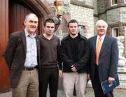 28 February 2008; Former EBU Super Bantamweight champion Bernard Dunne, second from left, pictured alongside Damien Taggart's trainer, and Tyrone manager, Mickey Harte, left, boxer Damien Taggart and General Manager Breaffy House Resort Gay Nevin at a press conference to announce the next Hunky Dory's fight night. Breaffy House Hotel, Castlebar, Mayo. Picture credit; Michael Donnelly / SPORTSFILE