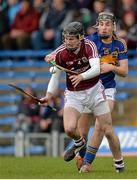 22 February 2015; Padraig Mannion, Galway, in action against John McGrath, Tipperary. Allianz Hurling League, Division 1A, Round 2, Tipperary v Galway. Semple Stadium, Thurles, Co. Tipperary. Picture credit: Piaras Ó Mídheach / SPORTSFILE