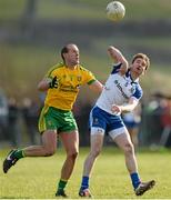 8 March 2015; Dessie Mone, Monaghan, in action against Neil Gallagher, Donegal. Allianz Football League, Division 1, Round 4, Donegal v Monaghan, O’Donnell Park, Letterkenny, Co. Donegal. Picture credit: Oliver McVeigh / SPORTSFILE