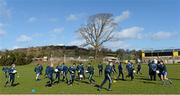 8 March 2015; The Monaghan squad during their warm up before the game. Allianz Football League, Division 1, Round 4, Donegal v Monaghan, O’Donnell Park, Letterkenny, Co. Donegal. Picture credit: Oliver McVeigh / SPORTSFILE