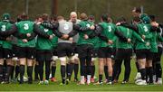 12 March 2015; Ireland captain Paul O'Connell speaks to his team-mates during squad training. Carton House, Maynooth, Co. Kildare. Picture credit: Brendan Moran / SPORTSFILE