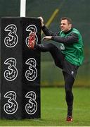 12 March 2015; Ireland's Tommy Bowe during squad training. Carton House, Maynooth, Co. Kildare. Picture credit: Brendan Moran / SPORTSFILE