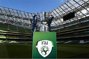 13 March 2015; A general view of the FAI Umbro Intermediate Cup at the FAI Umbro Intermediate Cup Semi-Final Draw. Aviva Stadium, Lansdowne Road, Dublin. Photo by Sportsfile