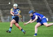 24 February 2008; Emma Dunne, University College Dublin, in action against Jennie Simpson, Waterford IT. 2008 Ashbourne Cup Final, University College Dublin v Waterford IT, Casement Park, Belfast, Co. Antrim. Picture credit: Oliver McVeigh / SPORTSFILE