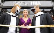 25 February 2008; At the reopening of the newly refurbished William Hill Bookmakers branch on Dame Street, Dublin, is Miss Ireland 2006 Sarah Morrissey. William Hill Bookmakers, Dame Street, Dublin. Picture credit: Pat Murphy / SPORTSFILE