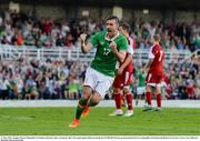 31 May 2016; Stephen Ward of Republic of Ireland celebrates after scoring his side's first goal against Belarus during the EURO2016 Warm-up International between Republic of Ireland and Belarus in Turners Cross, Cork. Photo by Brendan Moran/Sportsfile